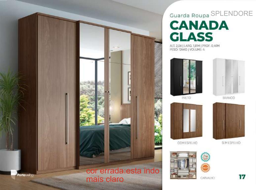 Foto de GUARDA ROUPA CANADA GLASS S/ ESPELHO