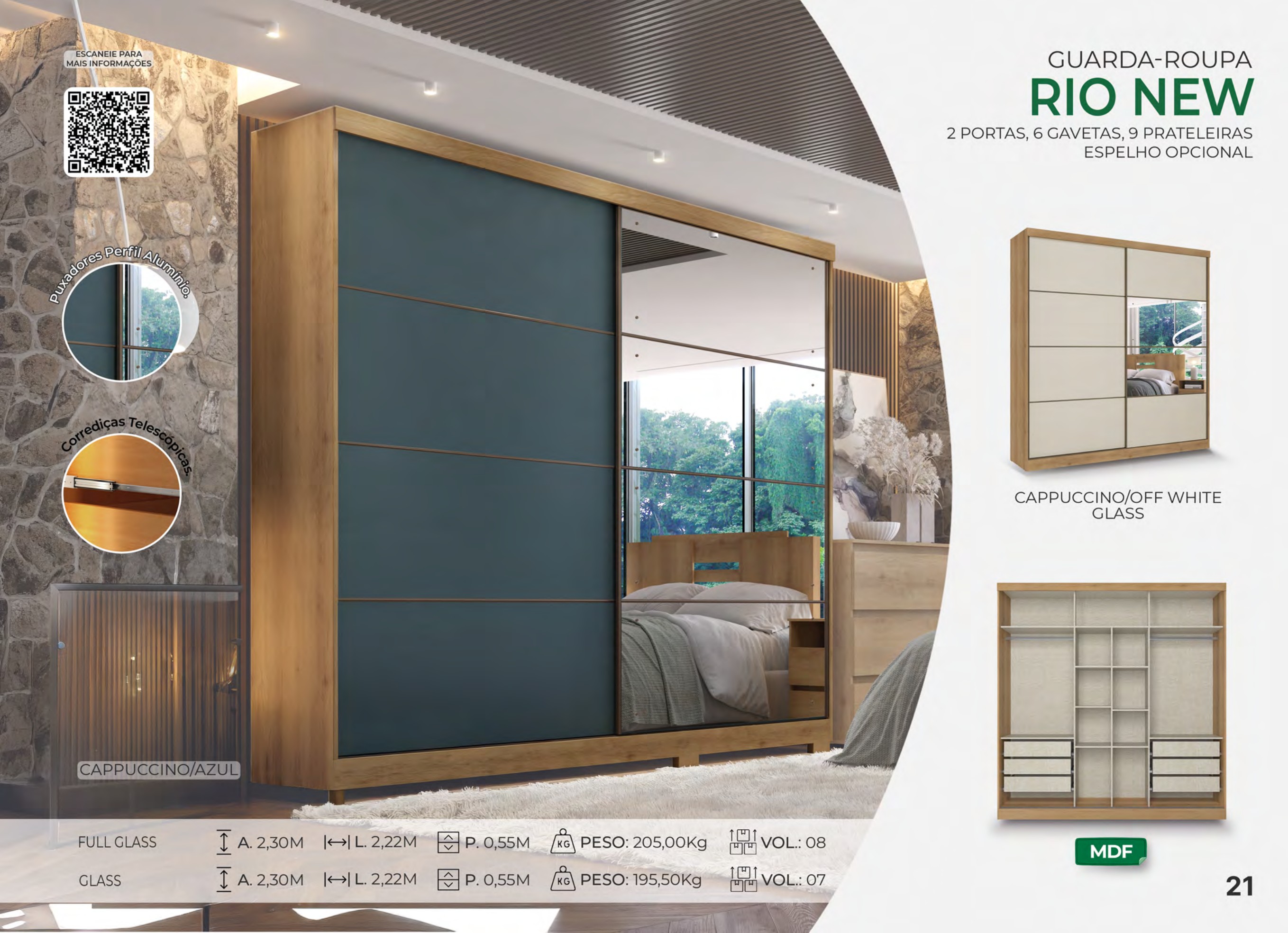 Foto de GUARDA-ROUPA NEW  GLASS S/ ESPELHO