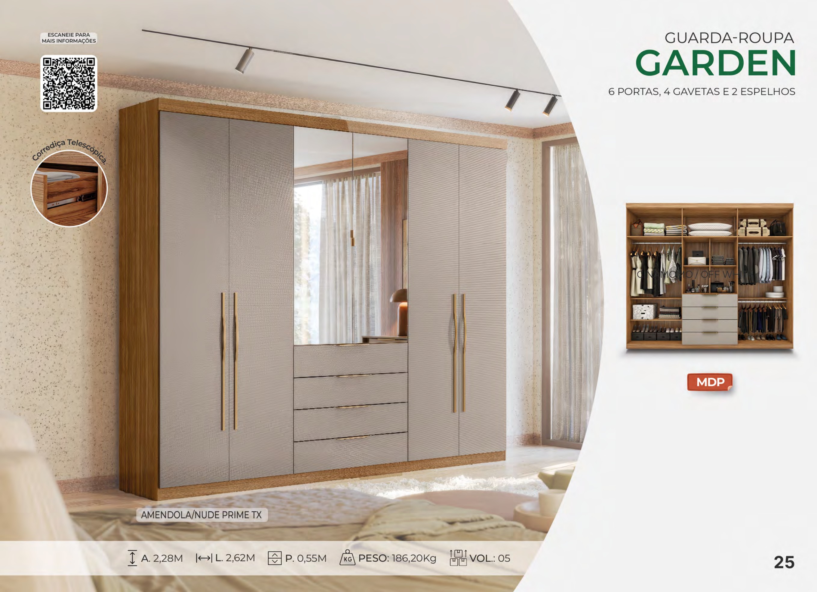 Foto de GUARDA-ROUPA GARDEN C/ ESPELHO
