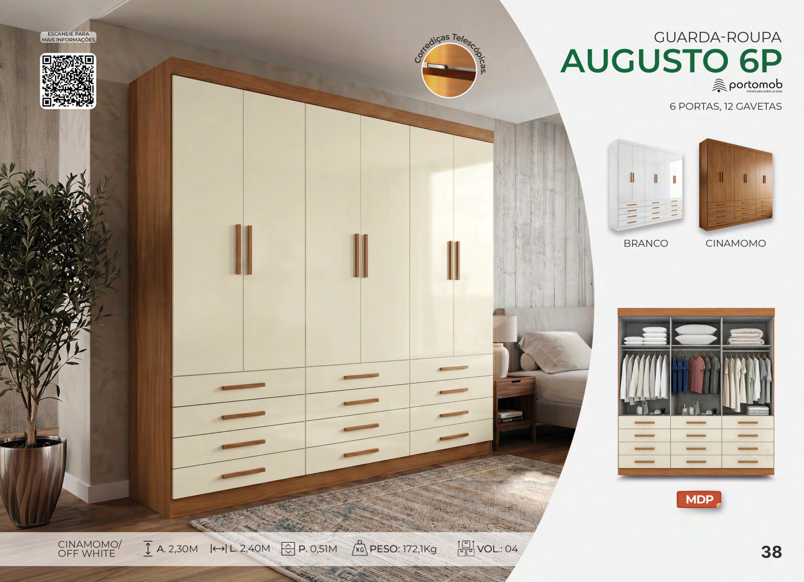 Foto de GUARDA-ROUPA AUGUSTO 6P