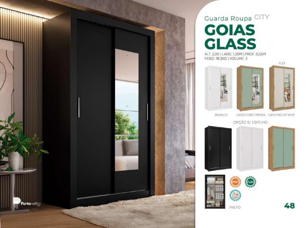 Foto de GUARDA ROUPA GOIAS GLASS S/ ESPELHO