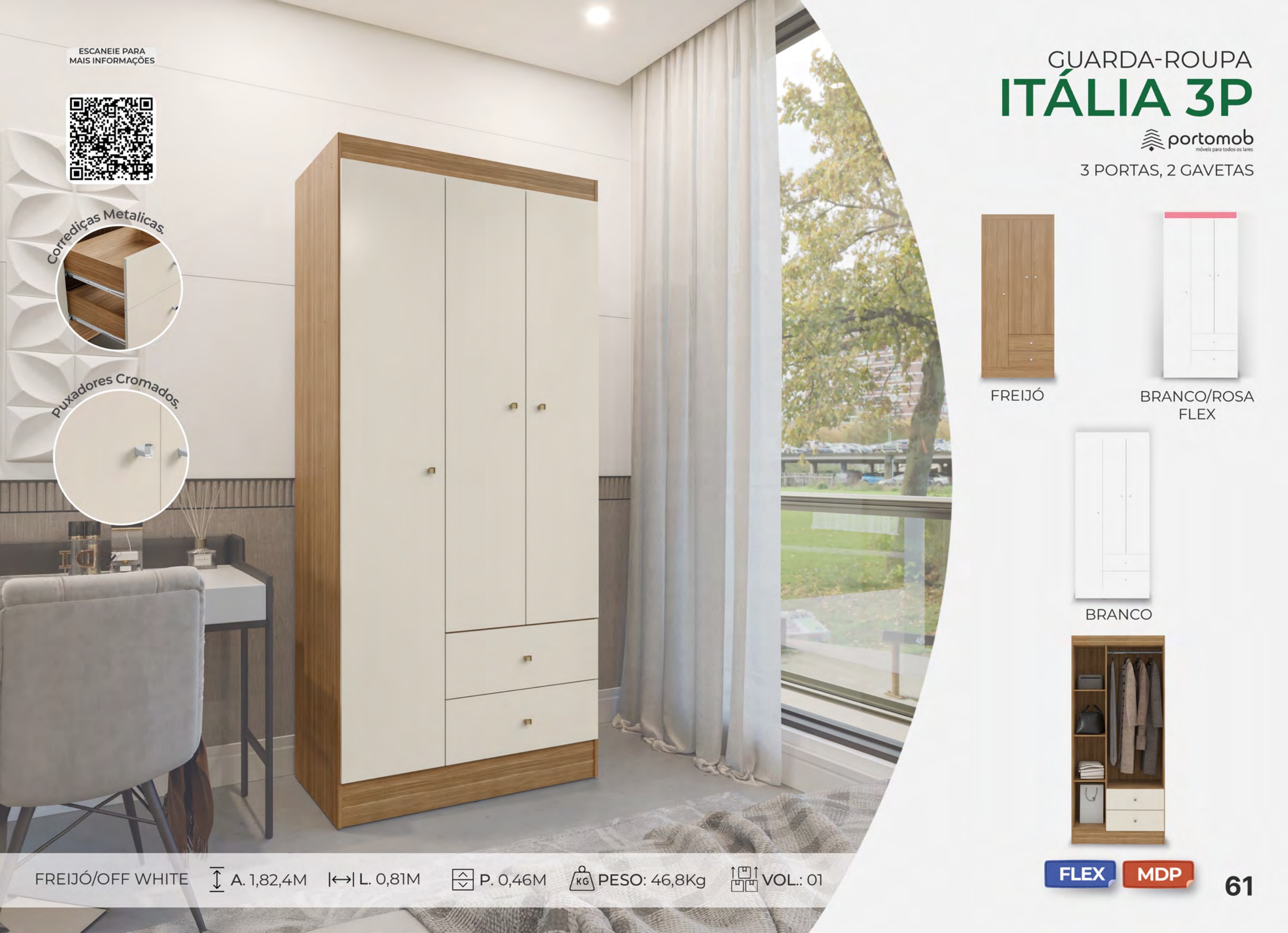 Foto de GUARDA-ROUPA ITALIA 3P
