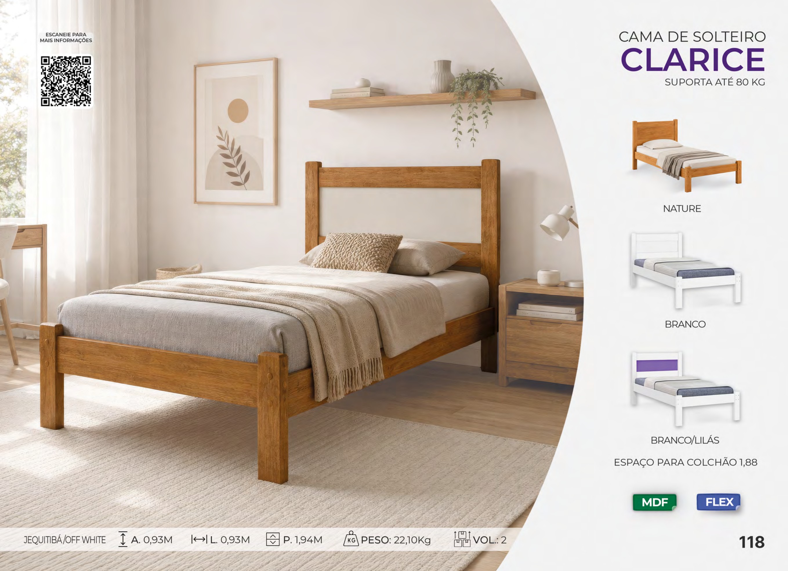 Foto de CAMA DE SOLTEIRO CLARICE