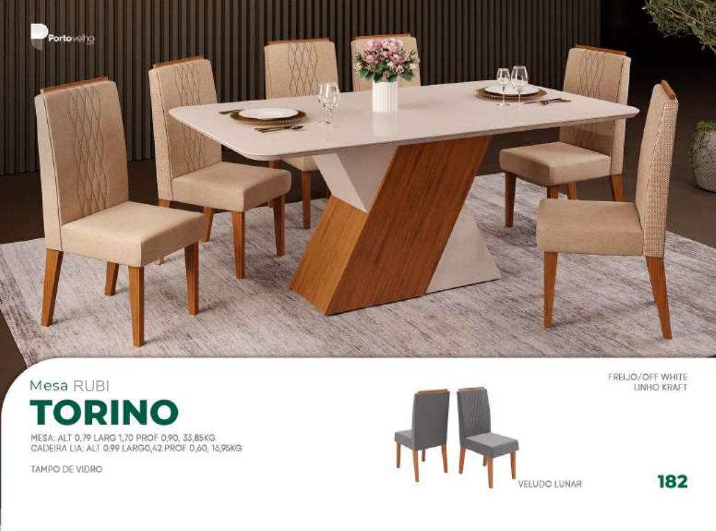 Foto de MESA TORINO C/ 6 CADEIRAS