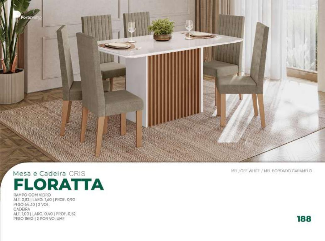 Foto de MESA FLORATTA C/ 6 CADEIRAS