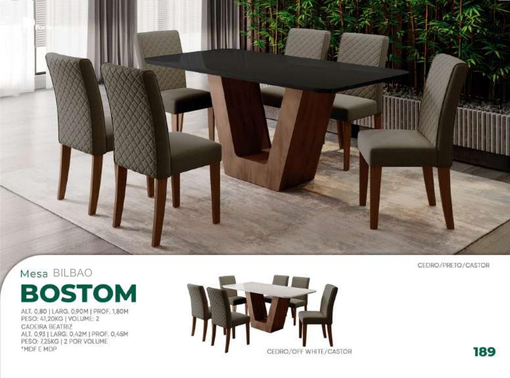 Foto de MESA BOSTOM C/ 6 CADEIRAS