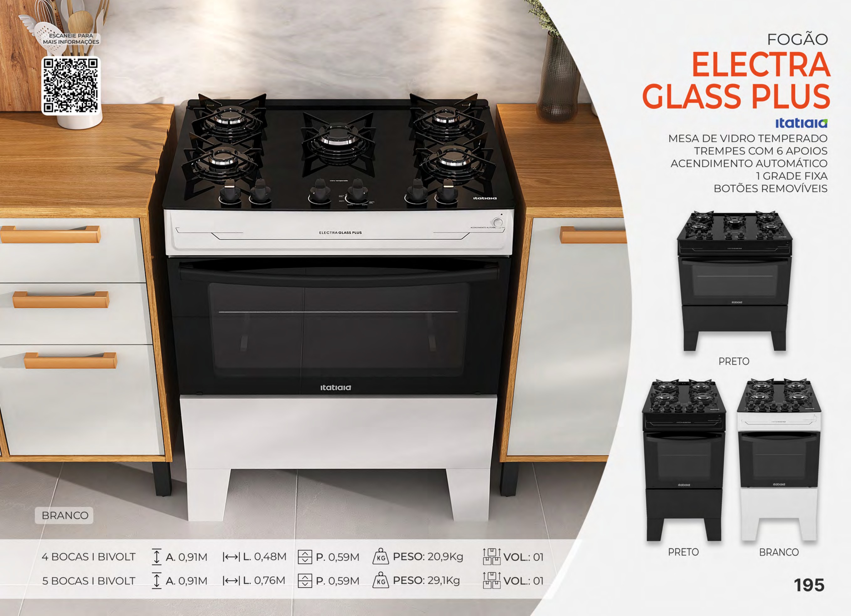 Foto de FOGÃO ELECTRA GLASS PLUS 4 OU 5 BOCAS