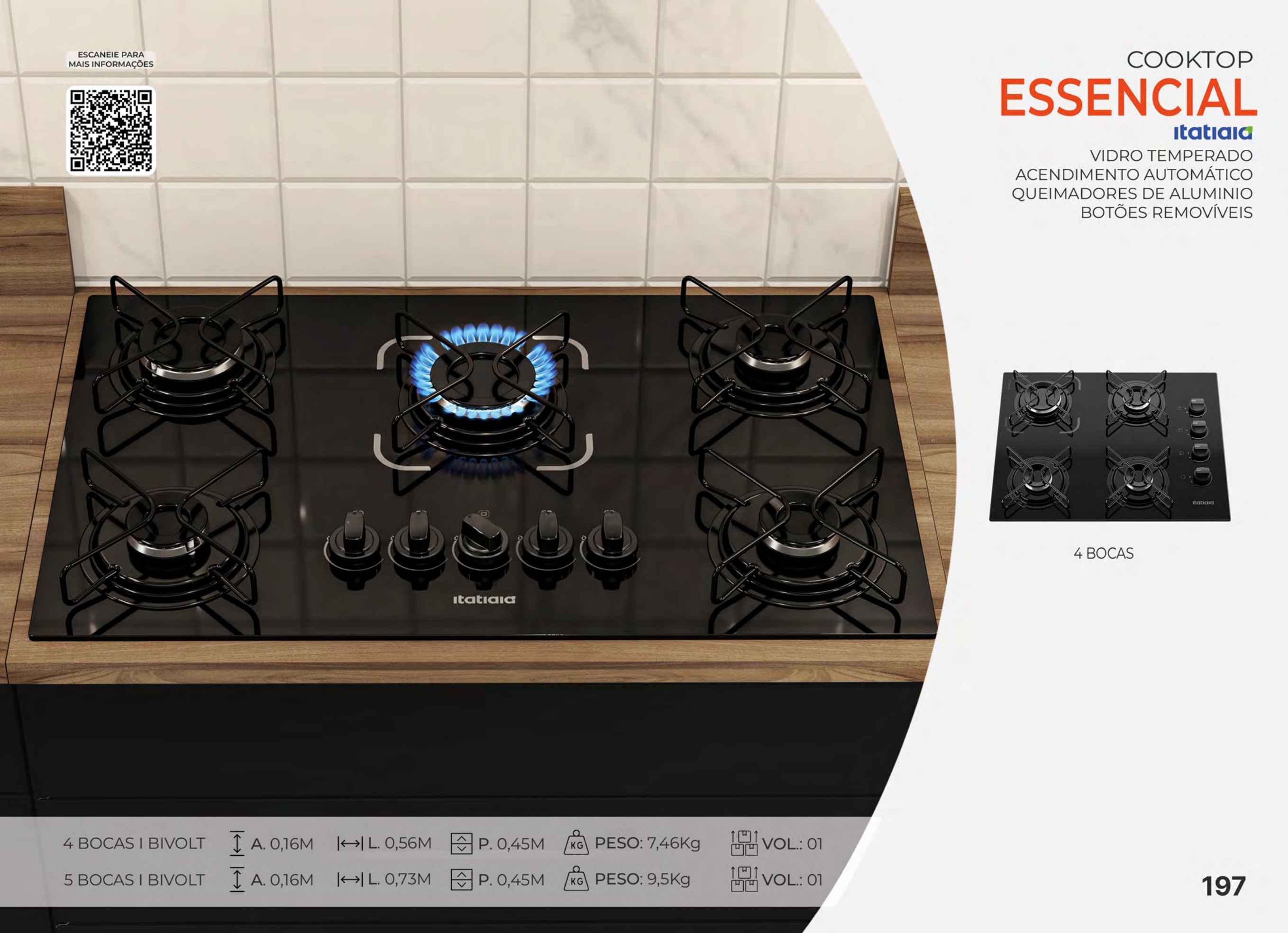 Foto de COOKTOP ESSENCIAL 4 OU 5 BOCAS