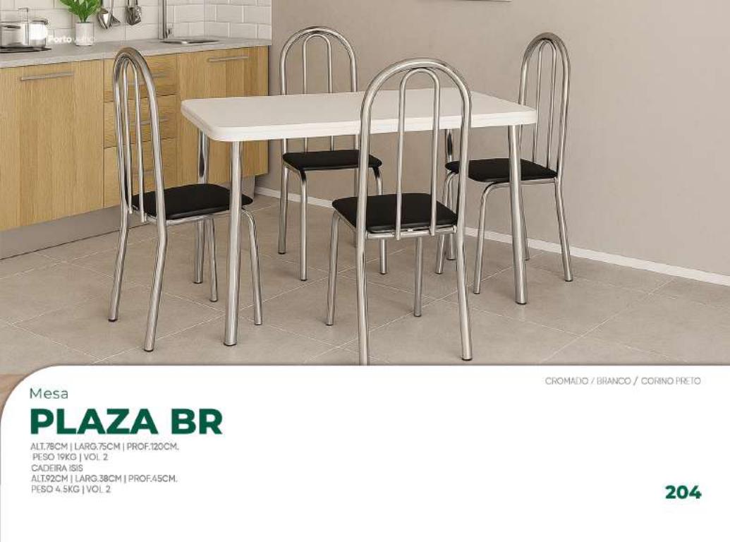 Foto de MESA CROMADA PLAZA C/ 4 CADEIRAS