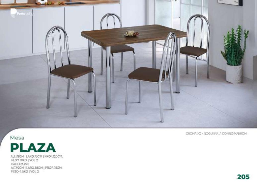 Foto de MESA CROMADA PLAZA C/ 4 CADEIRAS