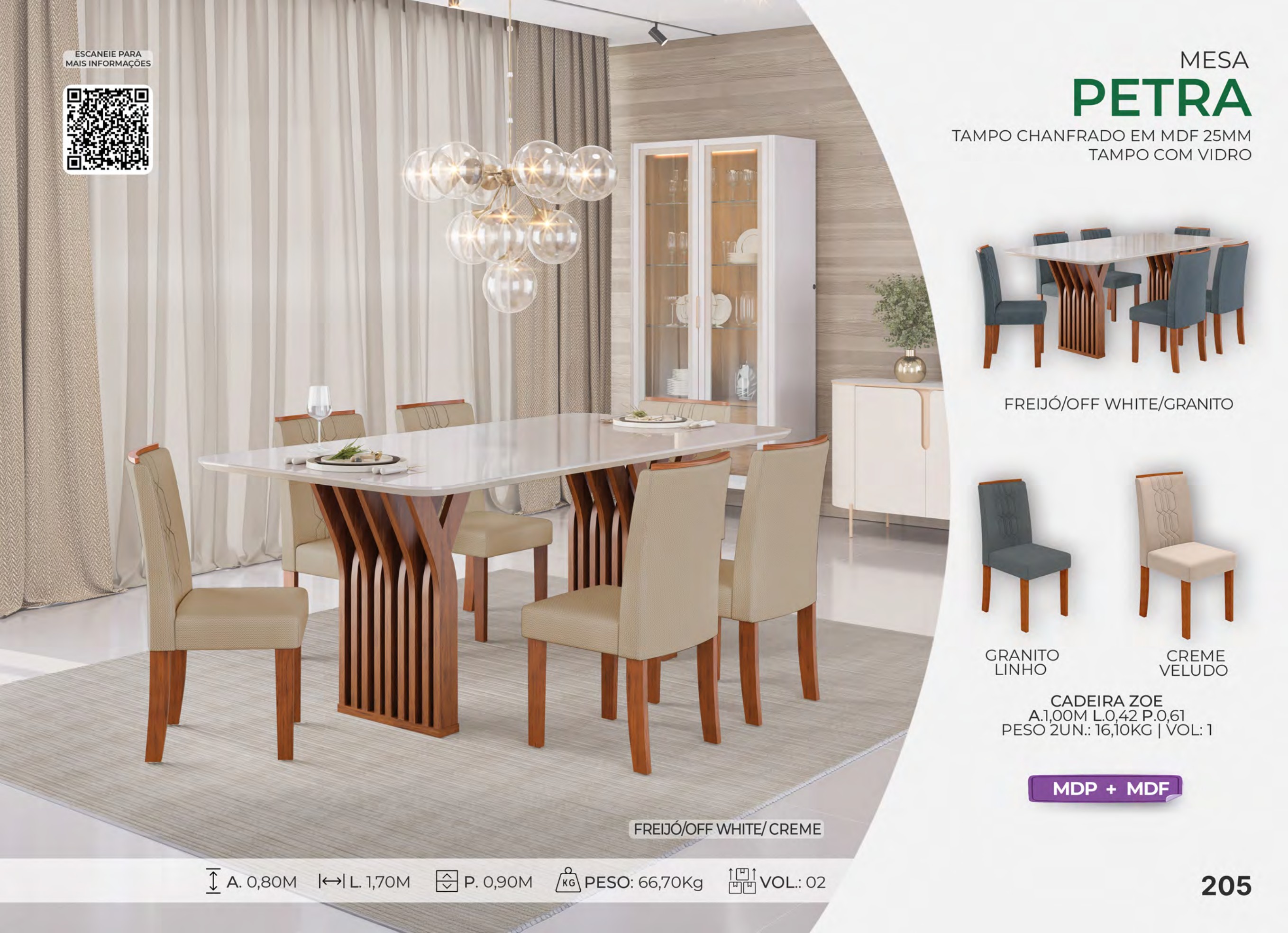 Foto de MESA PETRA C/ 6 CADEIRAS - COMPLETA