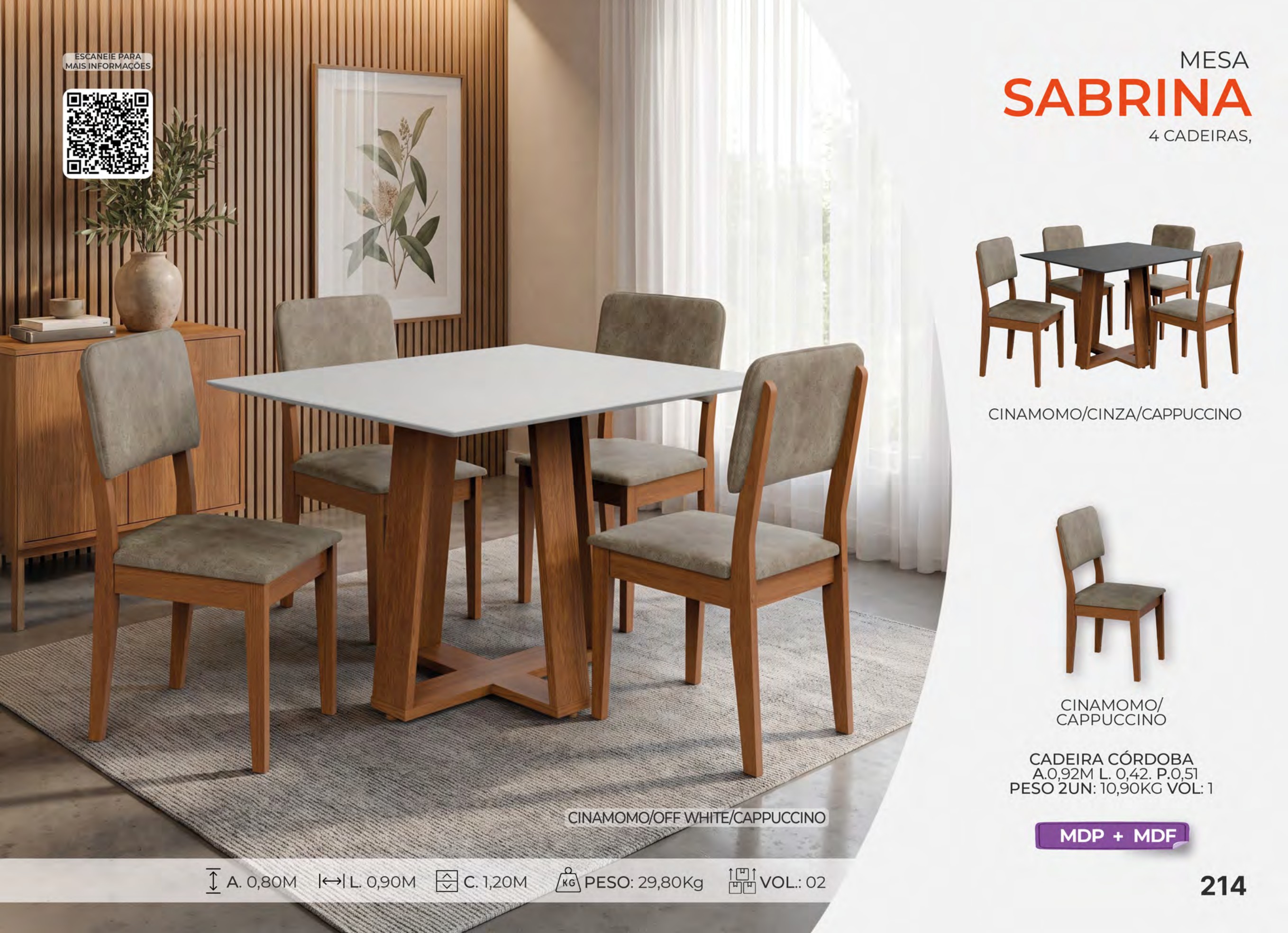 Foto de MESA SABRINA C/ 4 CADEIRAS - COMPLETA