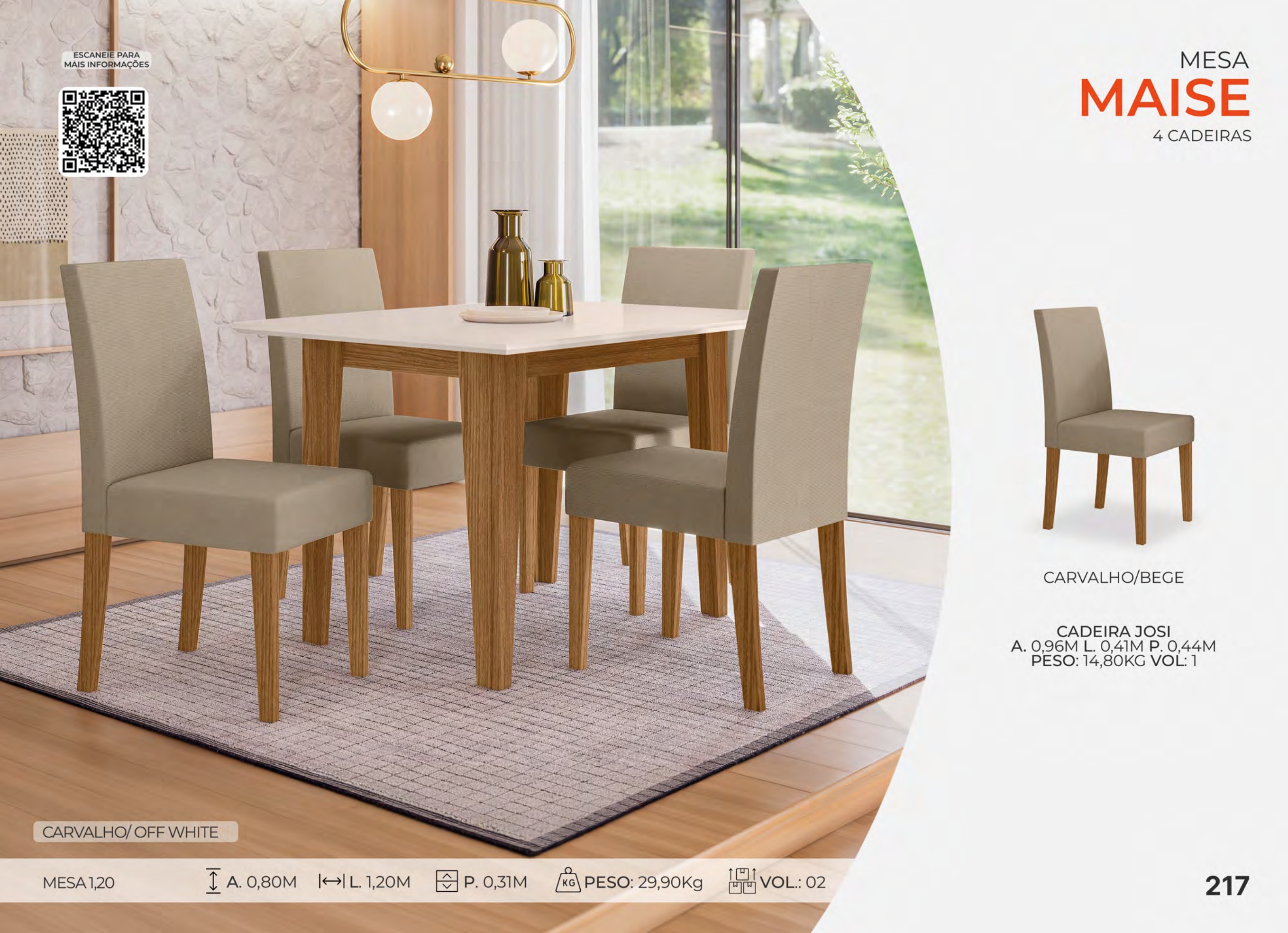 Foto de MESA MAISE C/ 4 CADEIRAS - COMPLETA