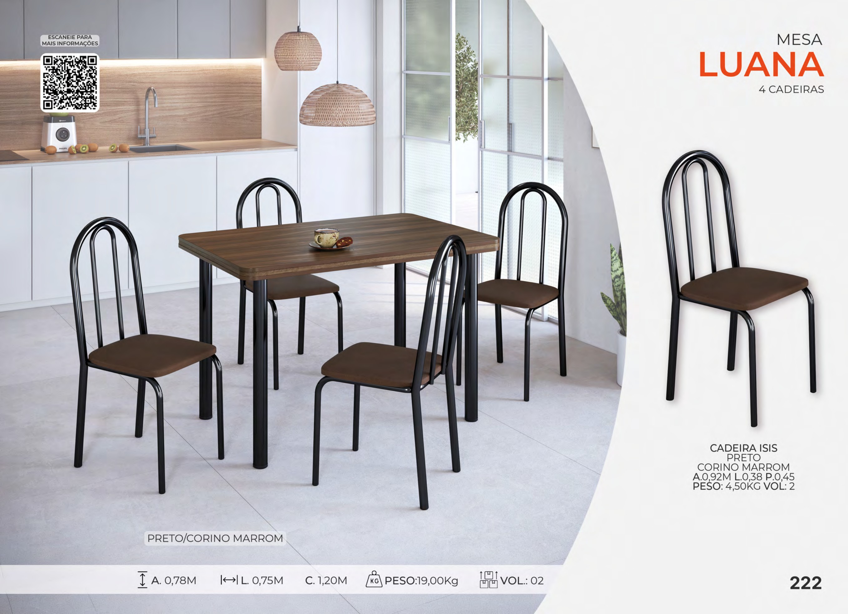 Foto de MESA LUANA C/ 4 CADEIRAS - COMPLETA