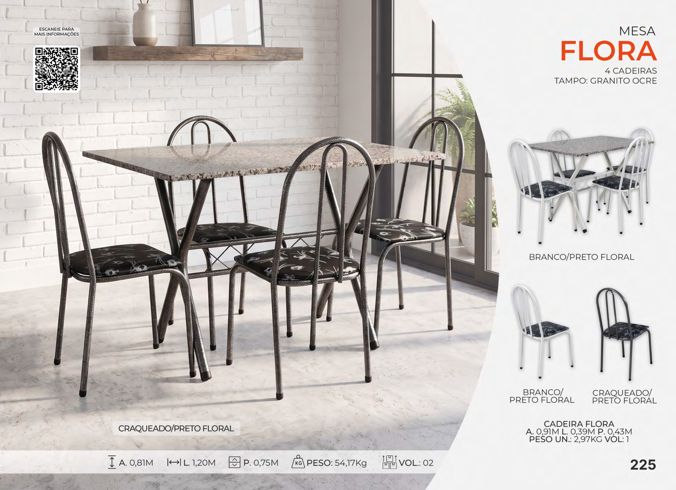 Foto de MESA FLORA C/ 4 CADEIRAS - COMPLETA