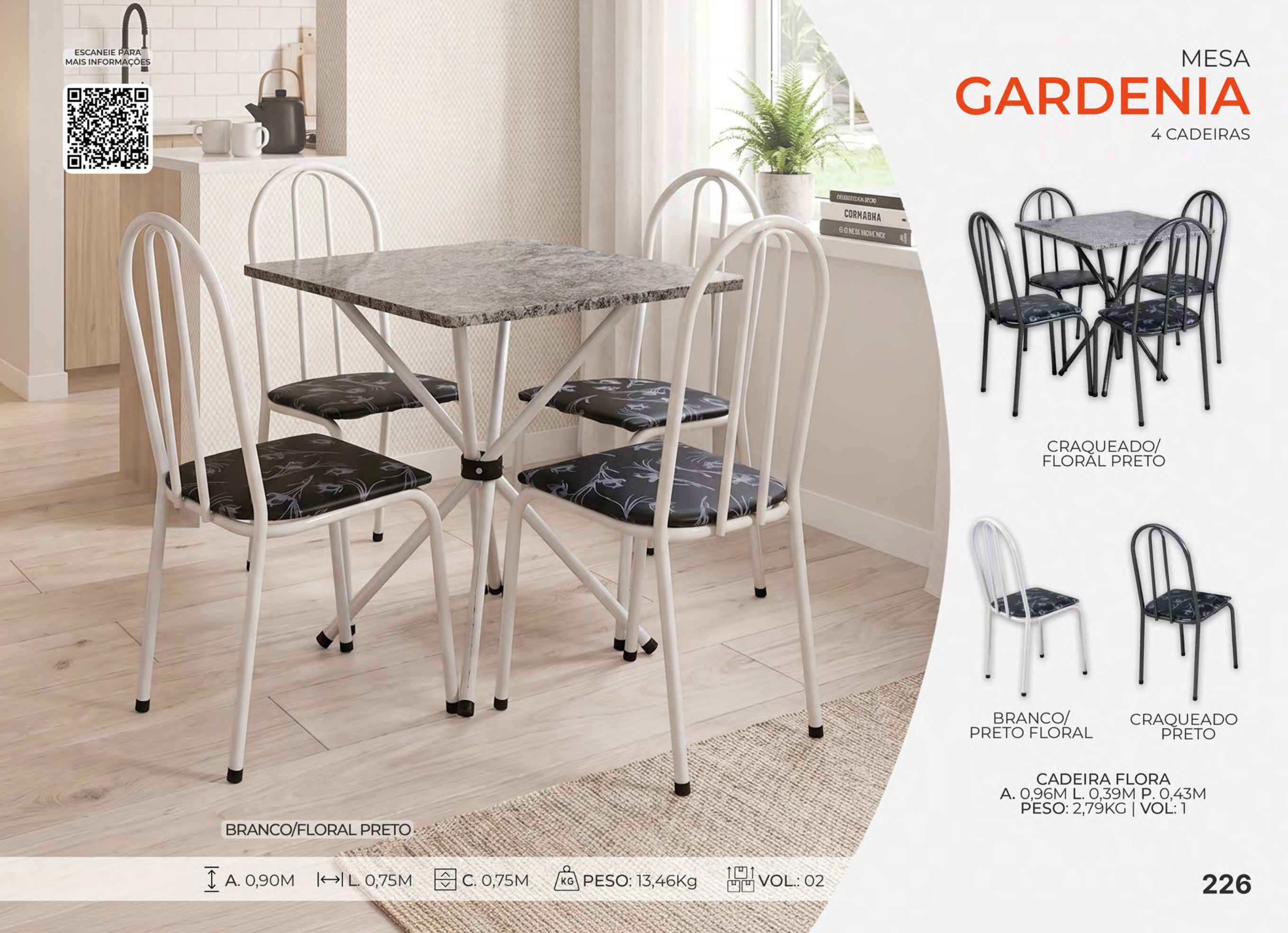 Foto de MESA GARDENIA C/ 4 CADEIRAS - COMPLETA